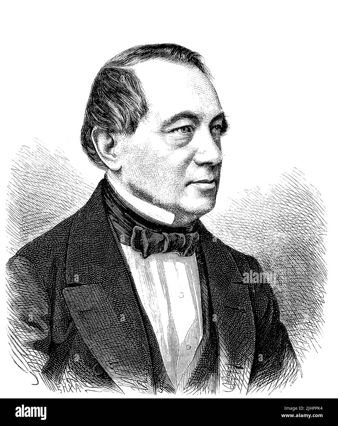 Gustav vom See, Gustav von Struensee, 1803-1875, ein deutscher Schriftsteller, Deutschland / Gustav vom See, Gustav von Struensee, 1803-1875, scrittore tedesco, Germania, Historisch, restaurierte digitale Reproduktion einer Originalvorlage aus dem 19. Jahrhundert, genaues Originaldatum nicht bekannt, Foto Stock