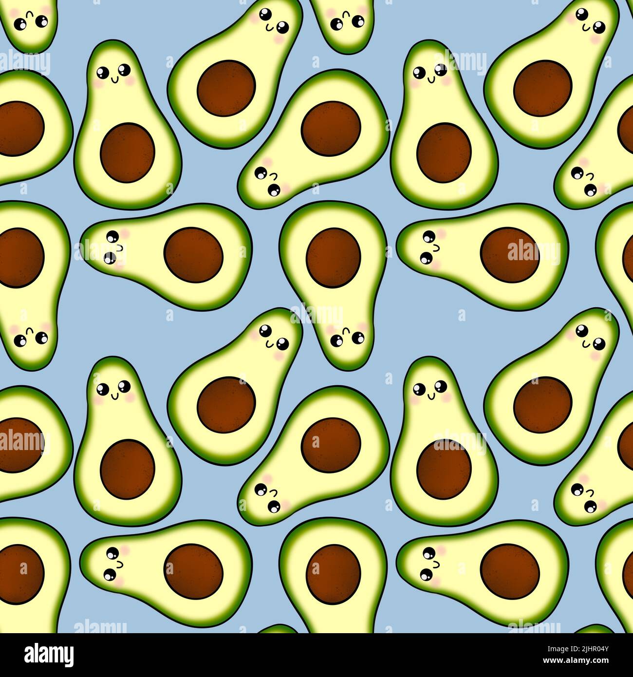 Motivo di avocado senza cuciture per tessuti e imballaggi Foto Stock