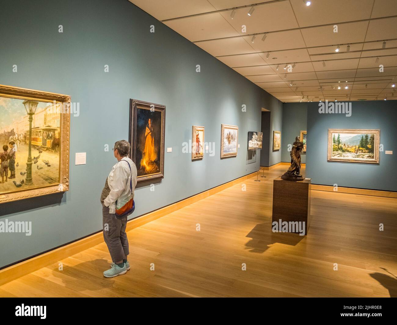 All'interno dello spazio espositivo del James Museum of Western & Wildlife Art a St Petersburg, Florida USA Foto Stock