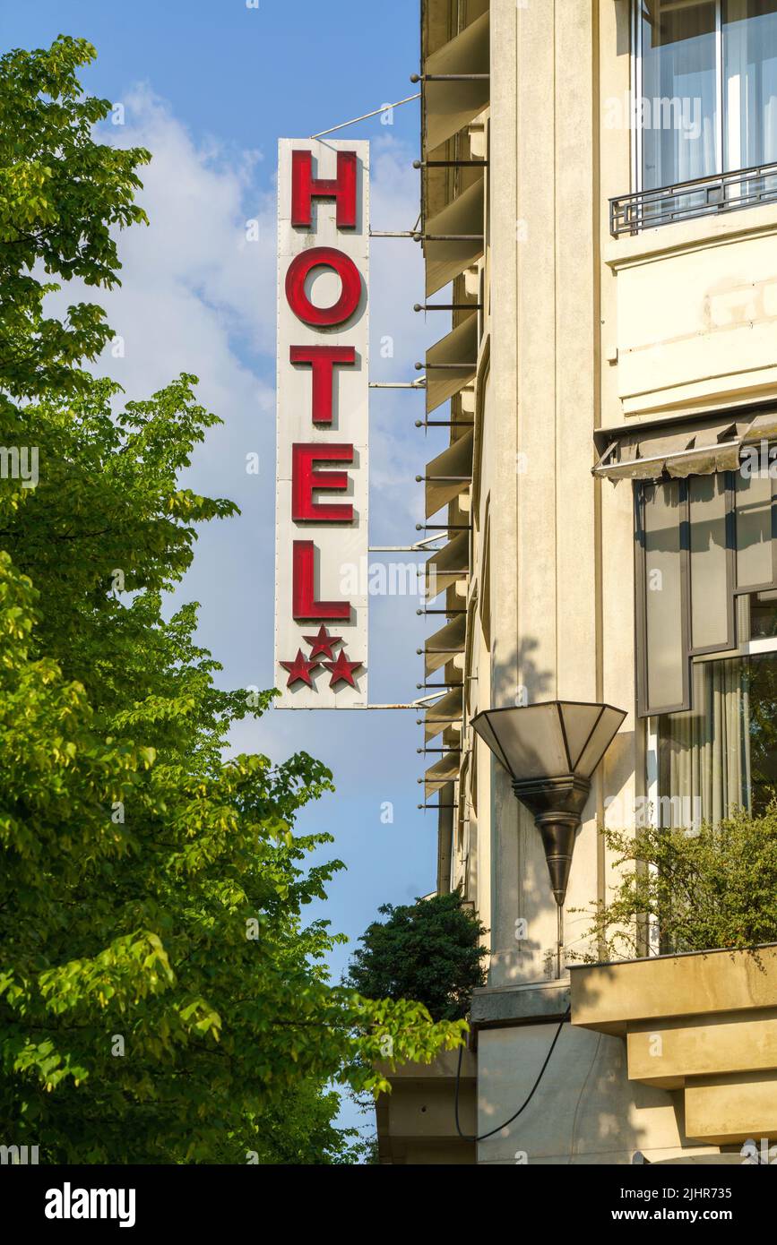 Francia, Regione Grand Est, Marna, Reims, boulevard Foch, hotel a tre stelle Foto Stock