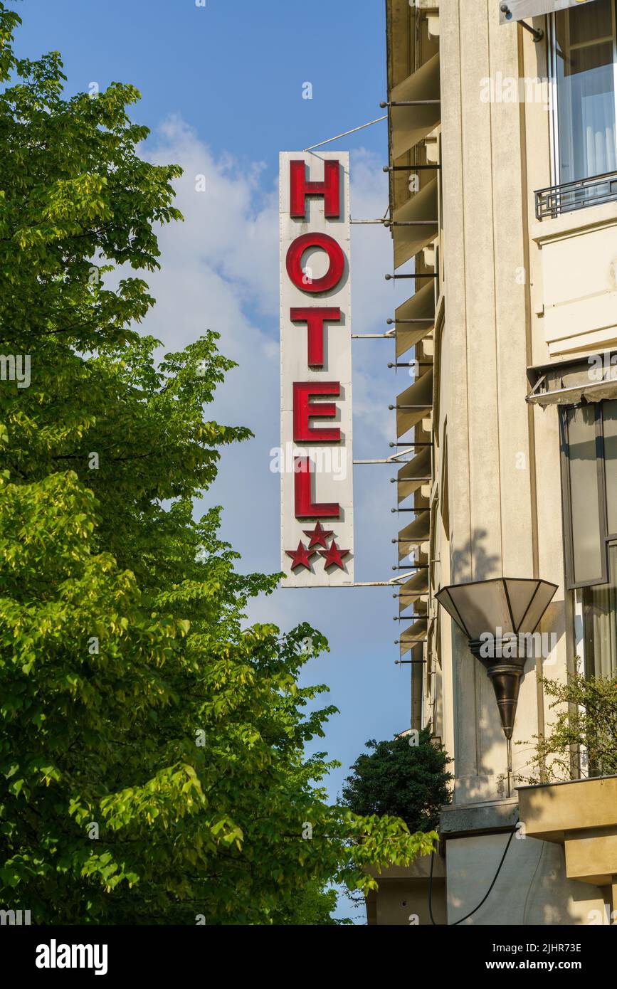 Francia, Regione Grand Est, Marna, Reims, boulevard Foch, hotel 3 stelle, Foto Stock