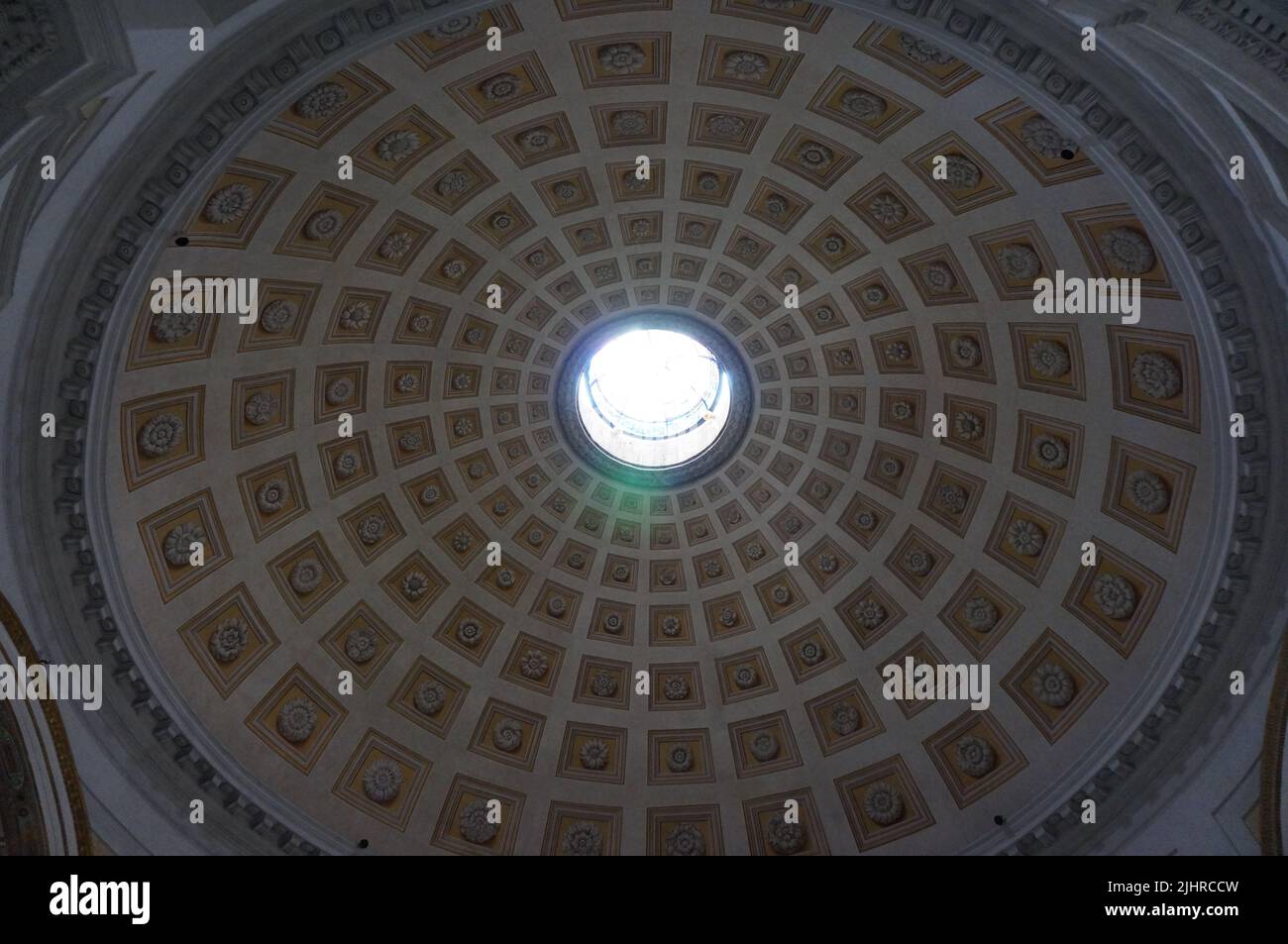 All'interno della cupola del Pantheon, Roma, Italia Foto Stock