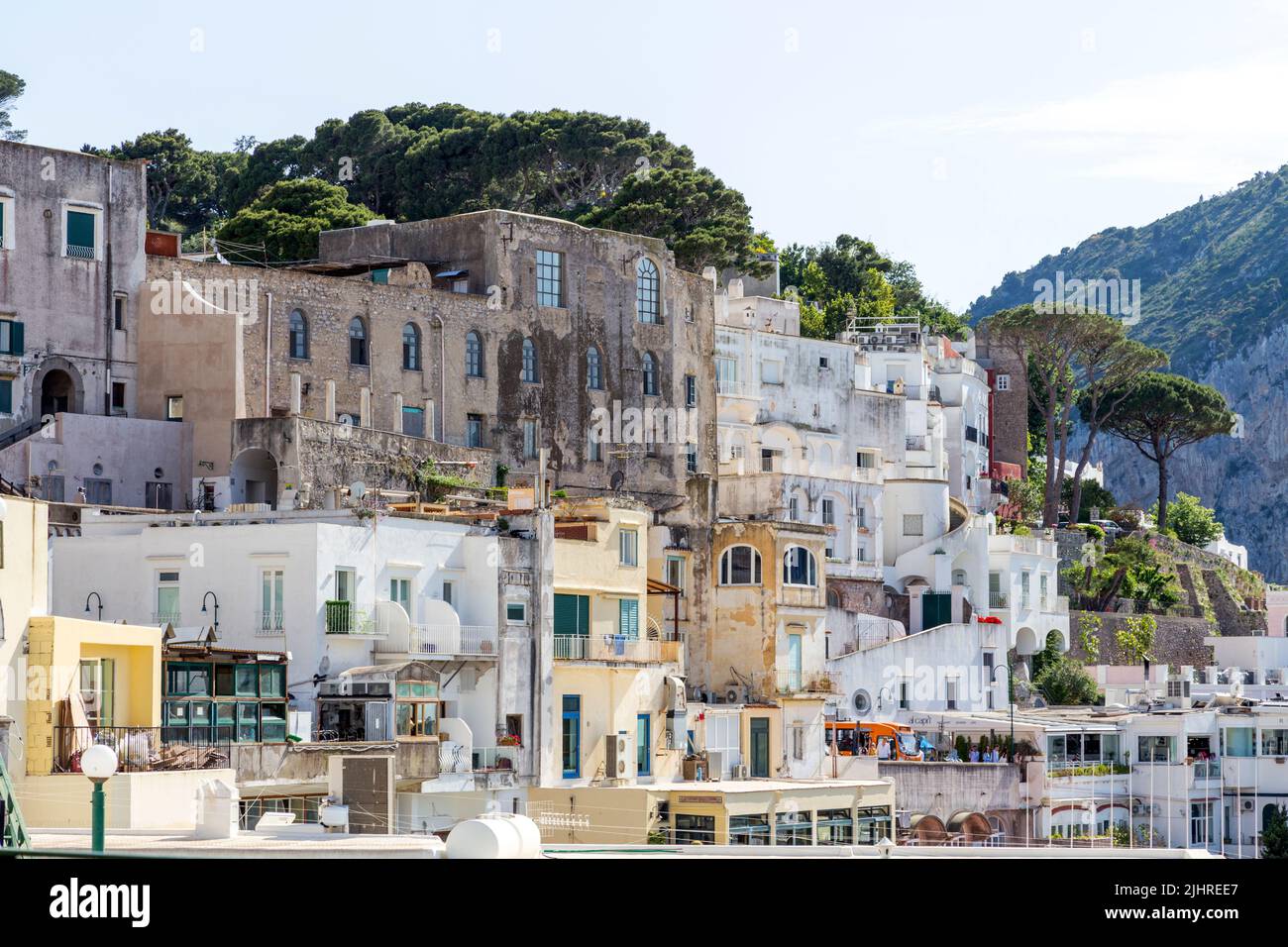Case sull'isola di Capri, Italia, Europa Foto Stock