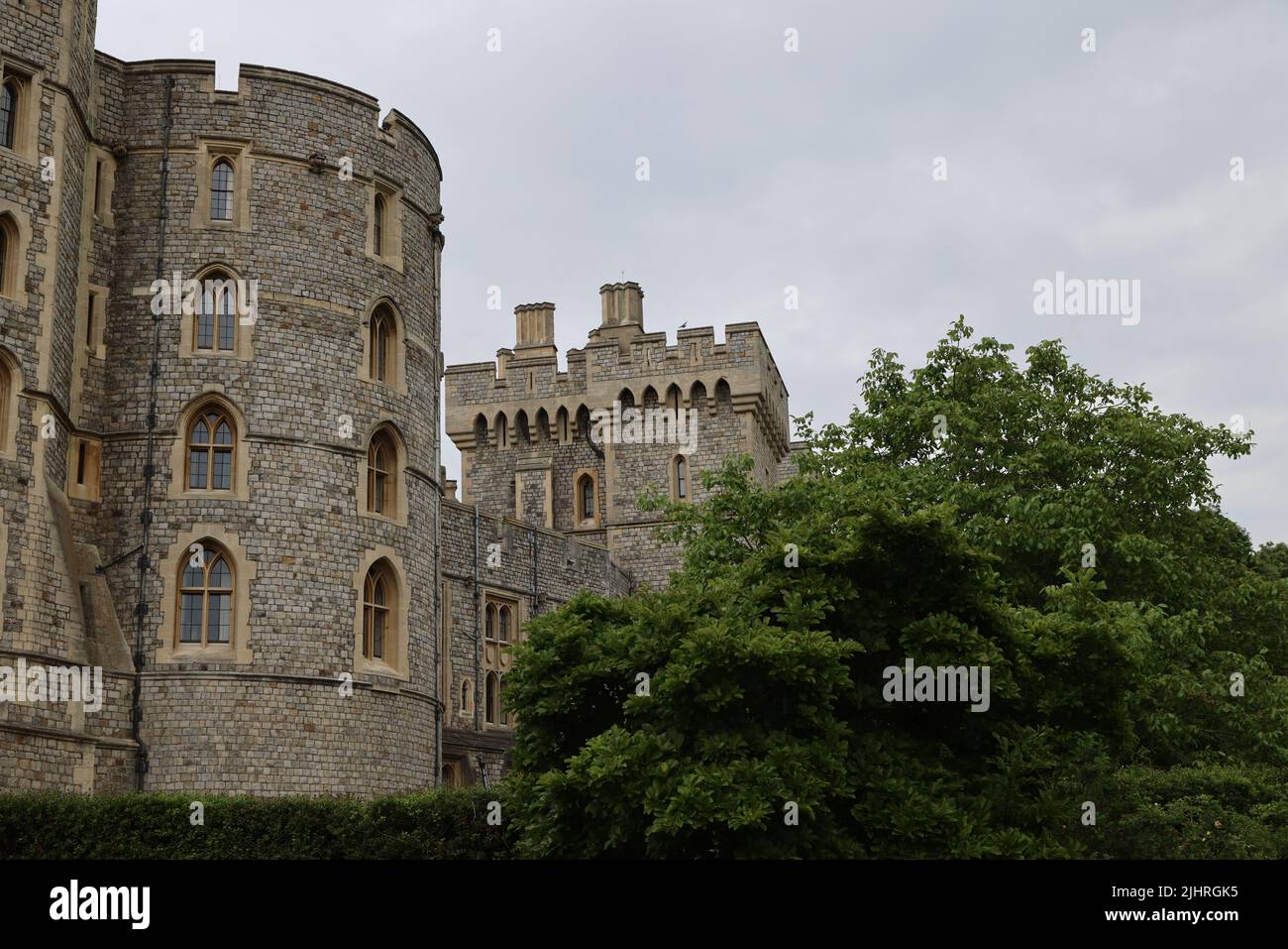 Residenza reale del Castello di Windsor nella contea inglese del Berkshire. Foto Stock