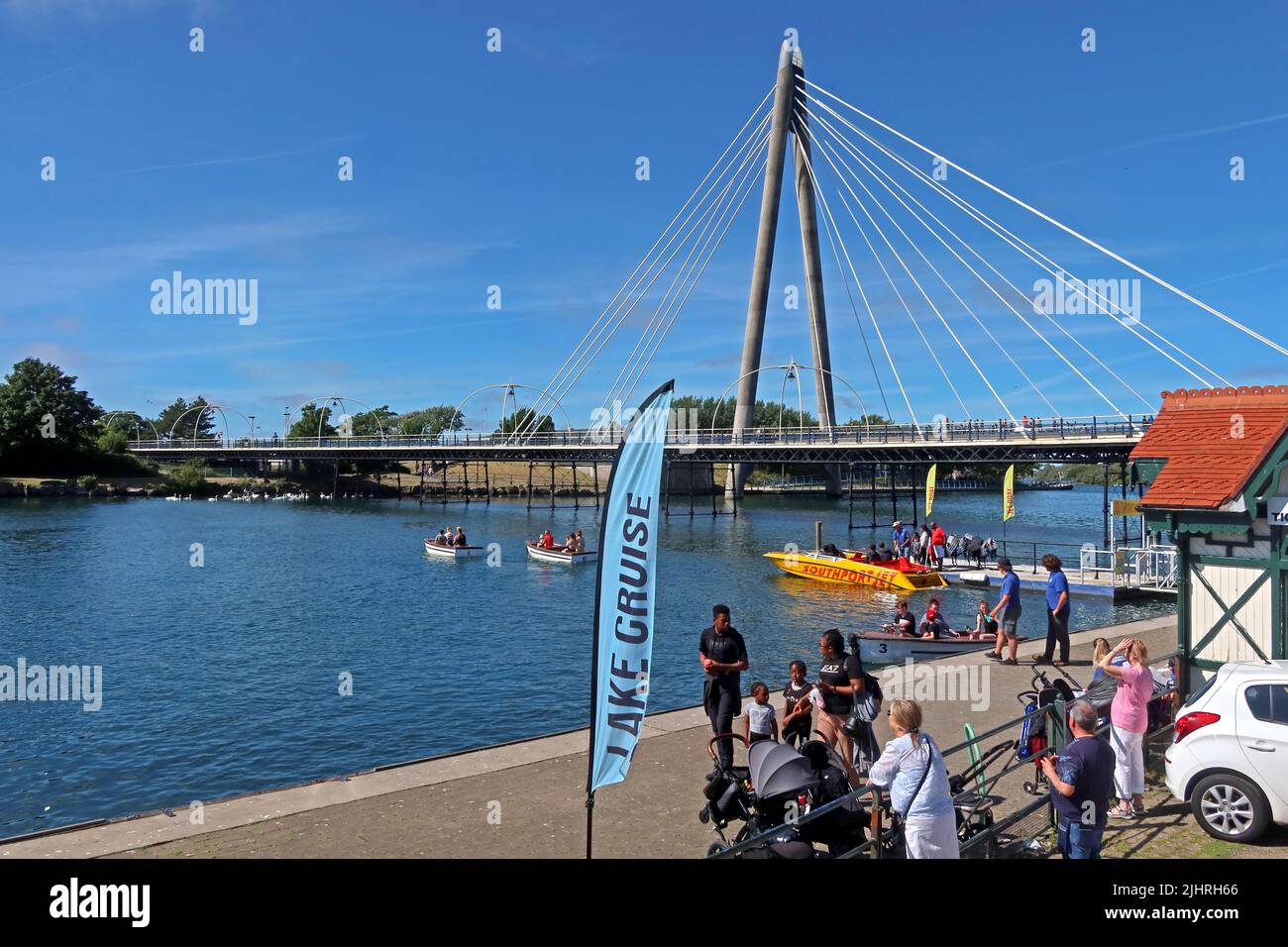 Pier and Marine Lake, Southport, Sefton Council, Lancashire, Inghilterra, REGNO UNITO, PR8 1DB Foto Stock