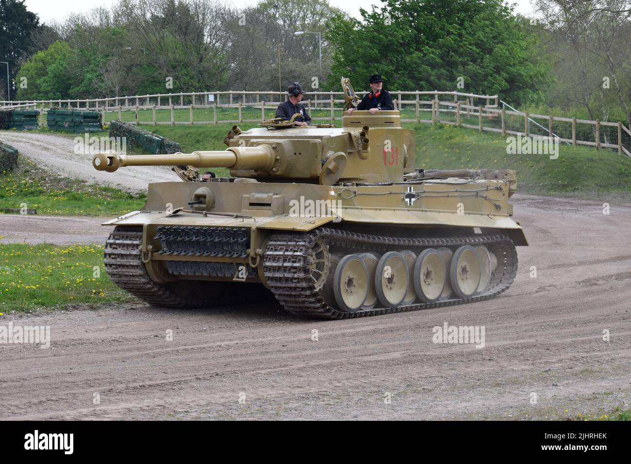 Panzerkampfwagen VI Tiger 131, il carro armato della seconda guerra mondiale, l'unico Tiger i operativo al mondo, prende il terreno della sfilata al Tiger Day Foto Stock