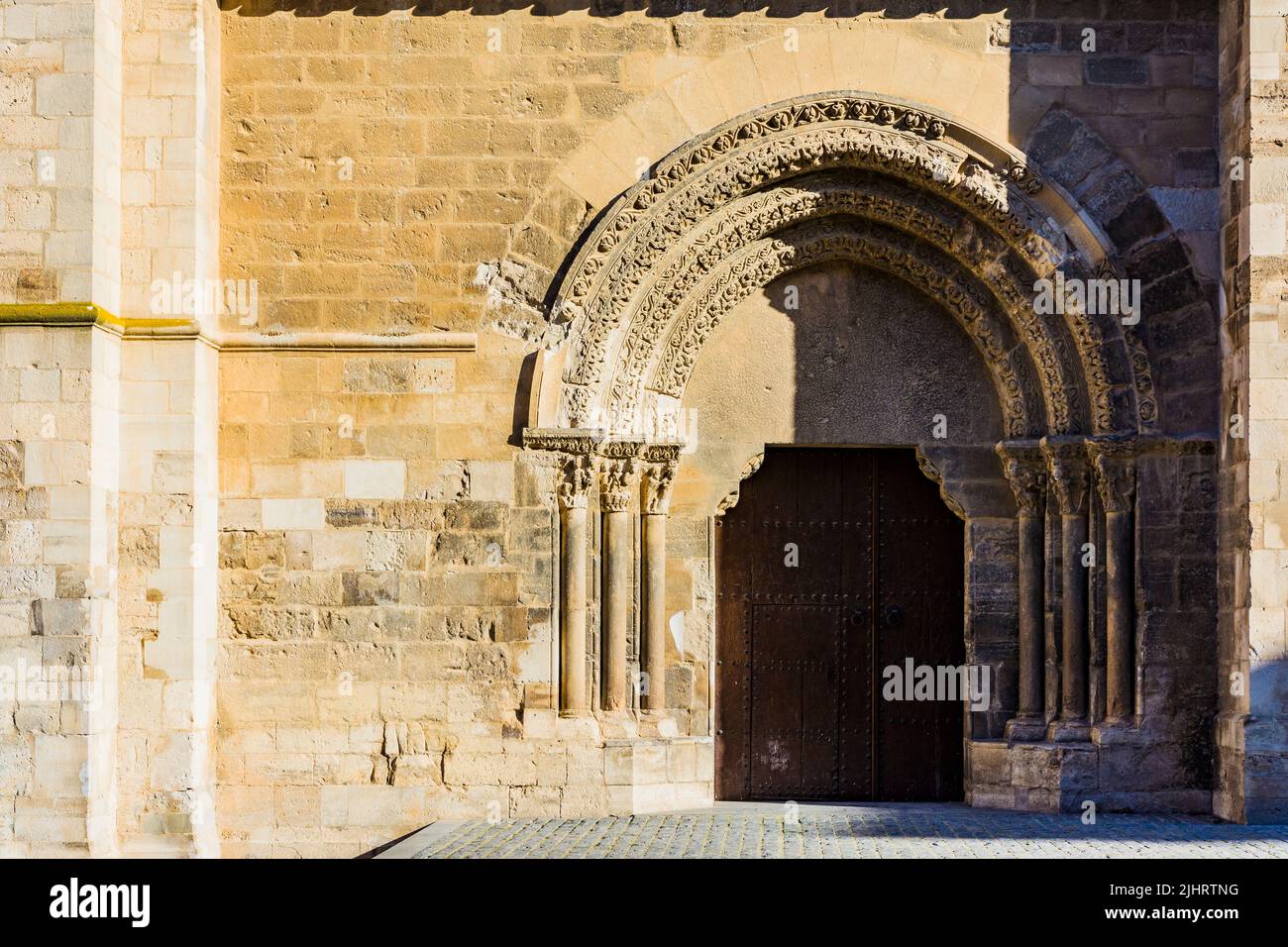 Portale di Santa Maria. Facciata nord. Cattedrale di Santa Maria di Tudela - Catedral de Santa María. Tudela, Navarra, Spagna, Europa Foto Stock