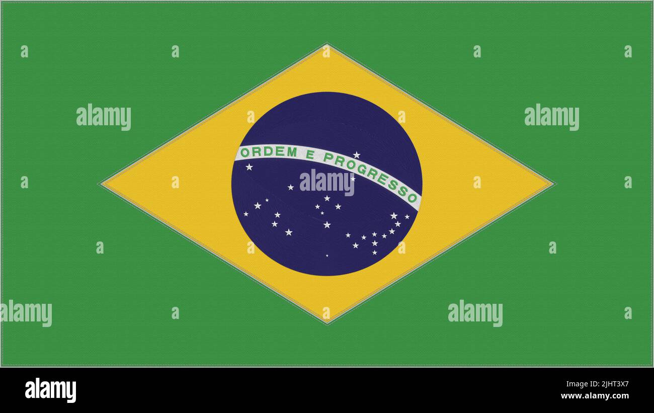 Bandiera del brasile, simbolo ufficiale brasiliano dei colori