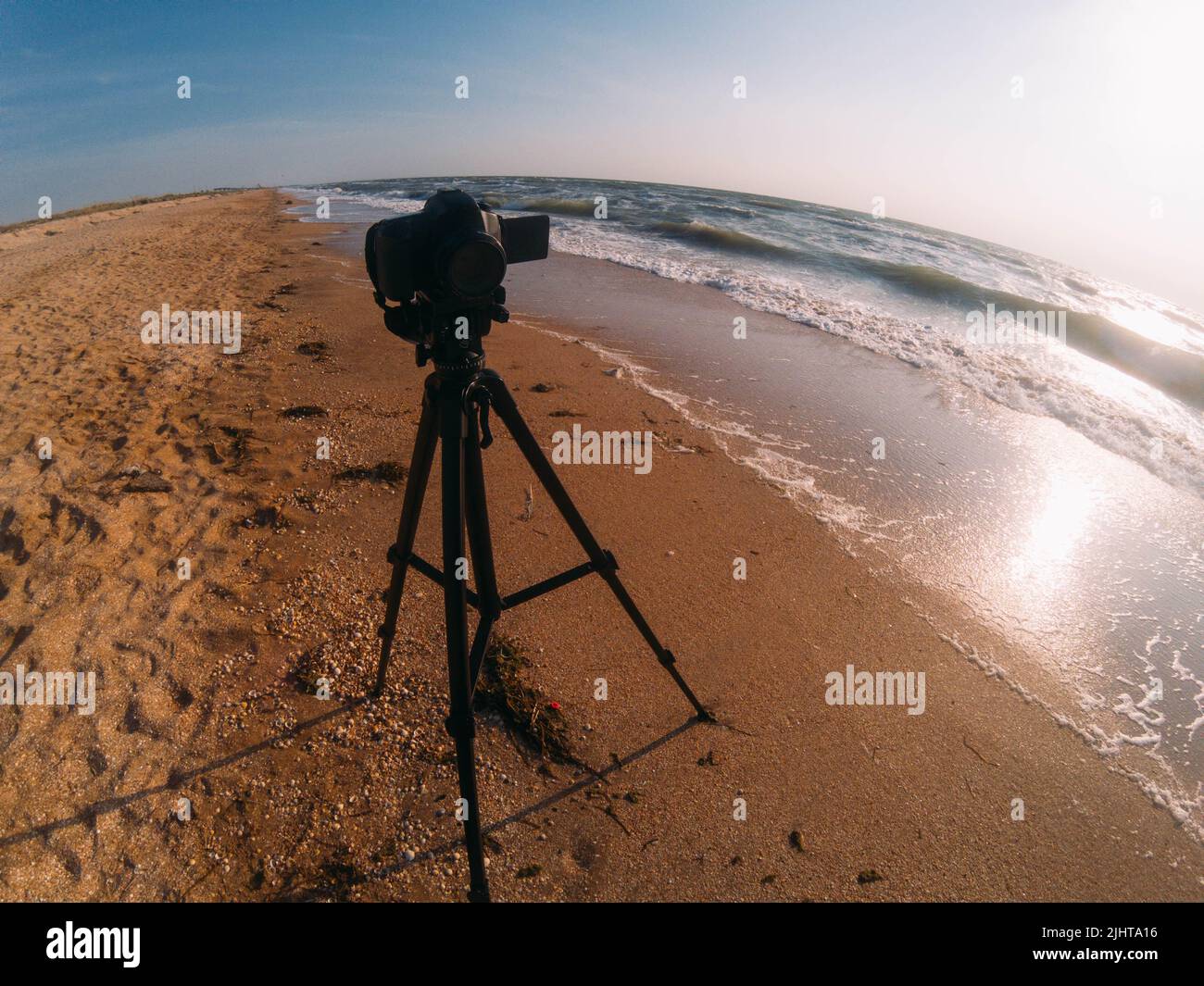 viaggi fotografia artista lifestyle spiaggia vacanza Foto Stock