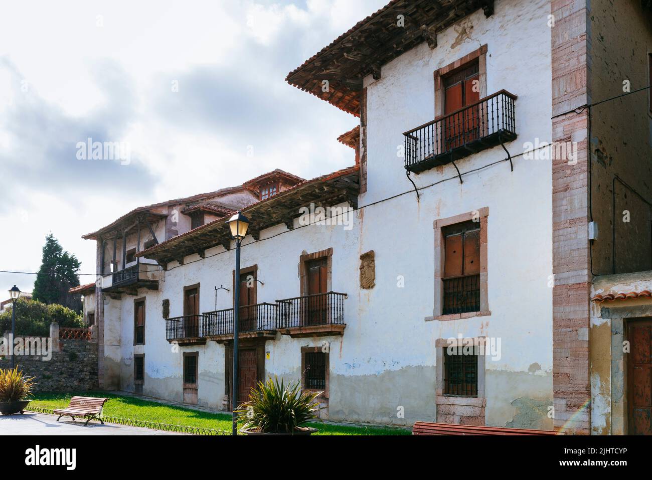 La Casa della Famiglia Menéndez Pola. Luanco, Gozón, Principato delle Asturie, Spagna, Europa Foto Stock