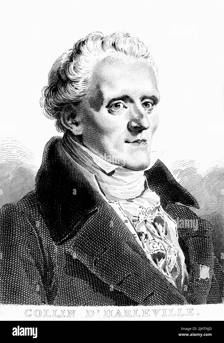 1790 ca. , Parigi , FRANCIA : lo scrittore e drammaturgo francese Jean-Francis COLLIN d'HARLEVILLE ( 1755 - 1806 ). Ritratto inciso del XIX secolo di Deveria , Parigi . - HARLEVILLE - PLAYWRITER - TEATRO - TEATRO - DRAMMATURGO - compediografo - SCRITTORE - LETTERATO - LETTERATURA - LETTERATURA - FRANCIA - incisione - incisione - ritrato - ritratto - STORIA - FOTO STORICHE - colletto - colletto - jabot --- ARCHIVIO GBB Foto Stock