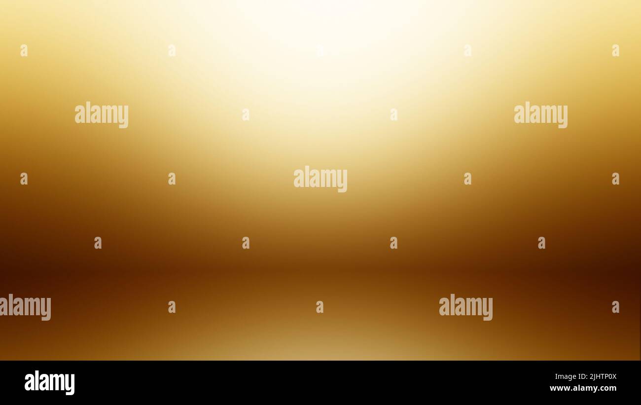 Sfondo sfumato astratto in oro morbido e sfocato e arancione con riflessi ed effetto luminoso. Spazio di copia. risoluzione 4k. Foto Stock