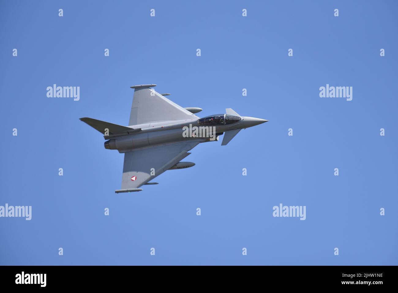 L'Austrian Air Force Eurofighter Typhoon espone al Royal International Air Tattoo RAF Fairford 2022 Foto Stock