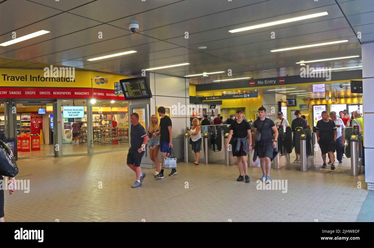 Biglietti d'ingresso alla stazione centrale di Liverpool, Ranelagh Street, Liverpool, Merseyside, Inghilterra, REGNO UNITO, L1 1JT Foto Stock
