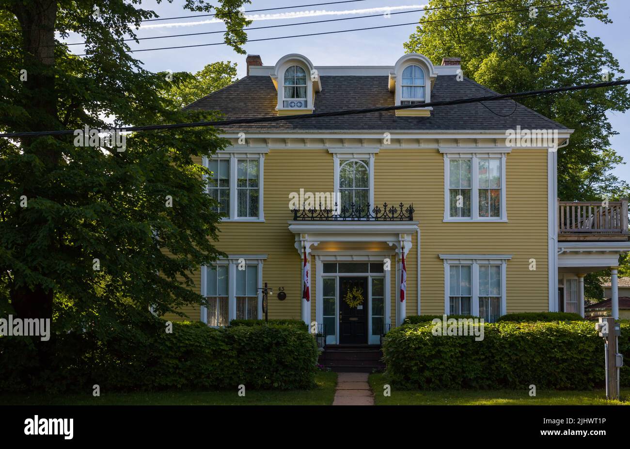 Vecchia casa vittoriana in centro Charlottetown, vendita di case, agenzia immobiliare Foto Stock