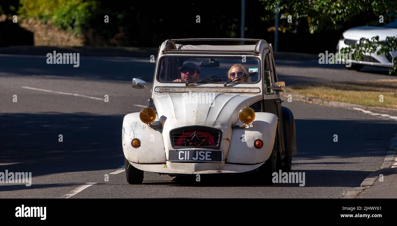 1989 bianco CITROEN 2CV Foto Stock