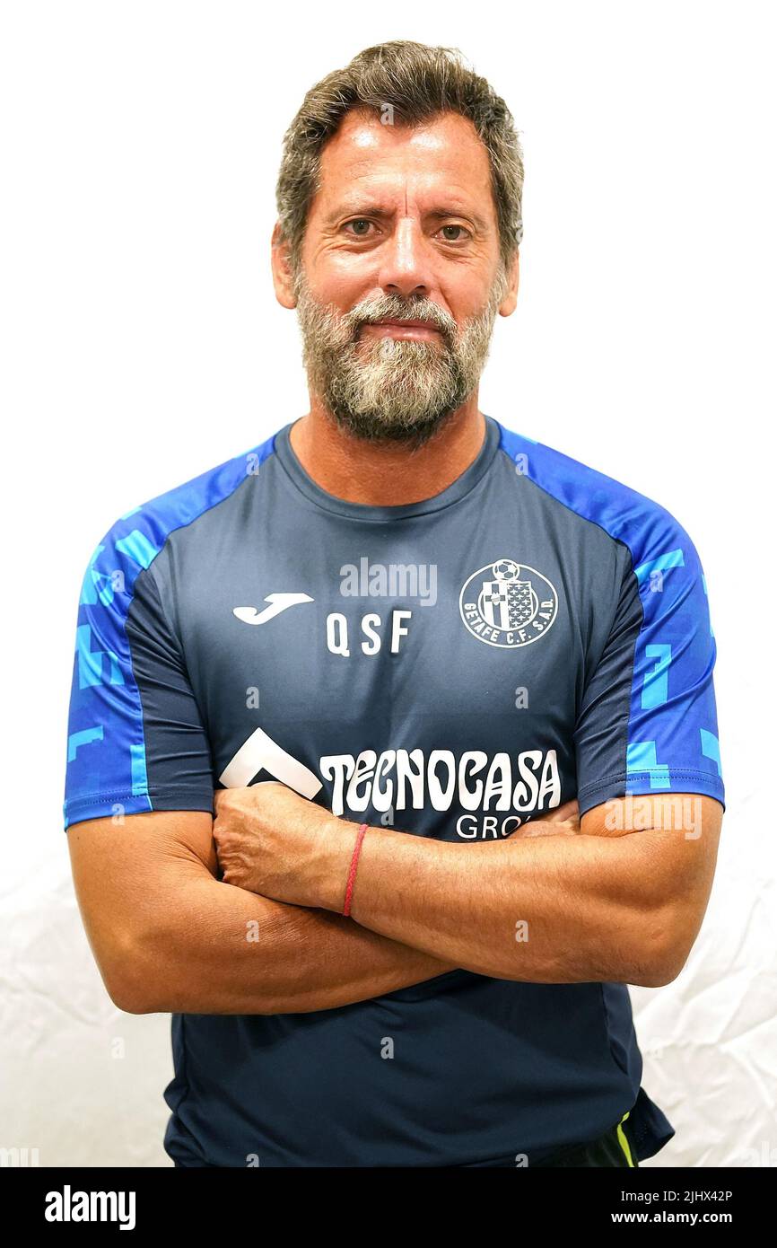 Quique Sanchez Flores, allenatore di Getafe CF, durante la sessione fotografica ufficiale. Luglio 18, 2022. (Foto di Acero/Alter Photos/Sipa USA) Foto Stock