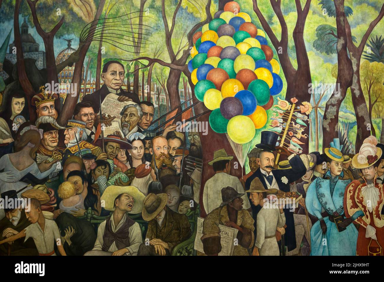 Diego Rivera Domenica pomeriggio Mural Foto Stock