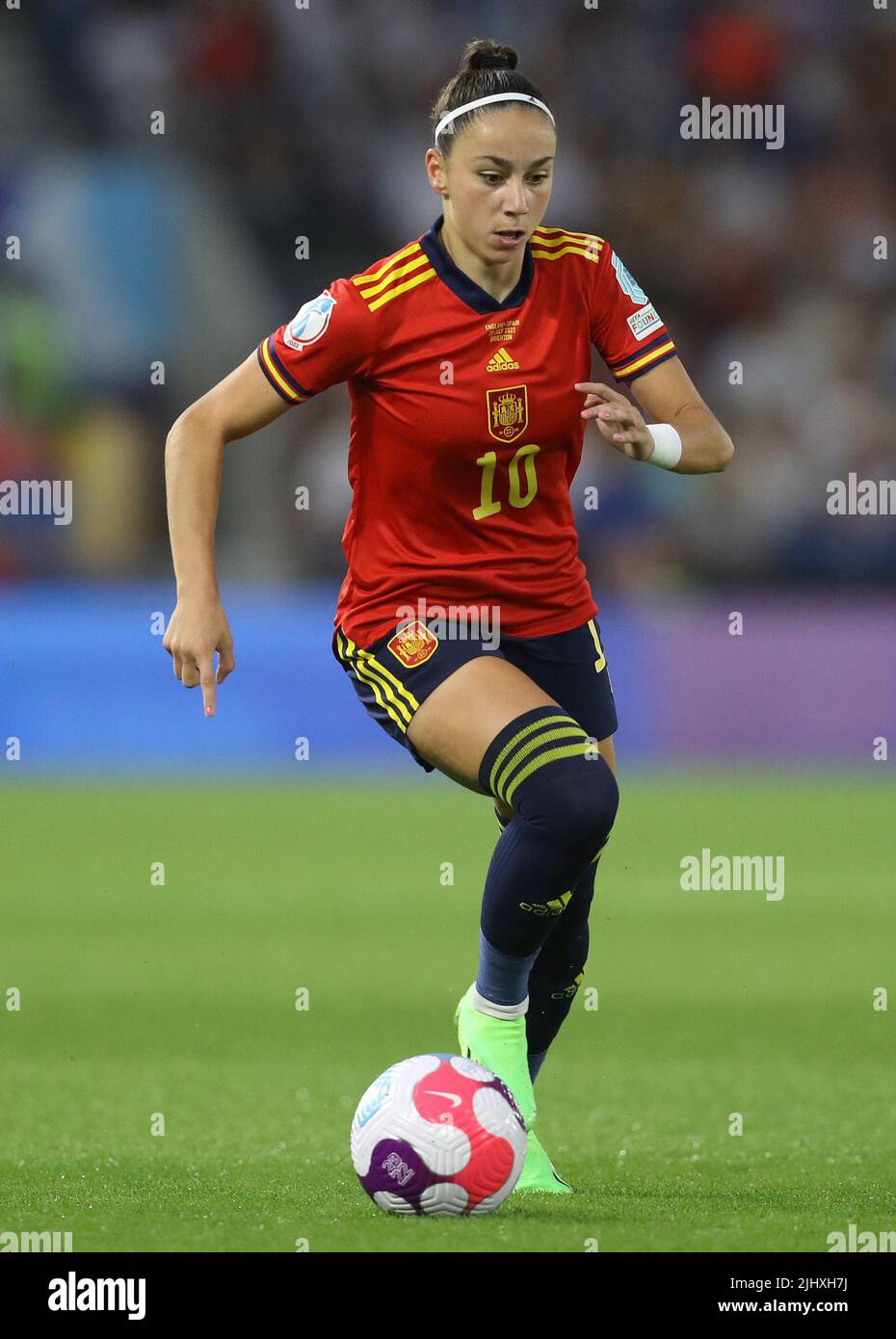 Brighton and Hove, Inghilterra, 20th luglio 2022. Athenea del Castillo di Spagna durante la partita UEFA Women's European Championship 2022 allo stadio AMEX, Brighton e Hove. Il credito d'immagine dovrebbe leggere: Paul Terry / Sportimage Foto Stock