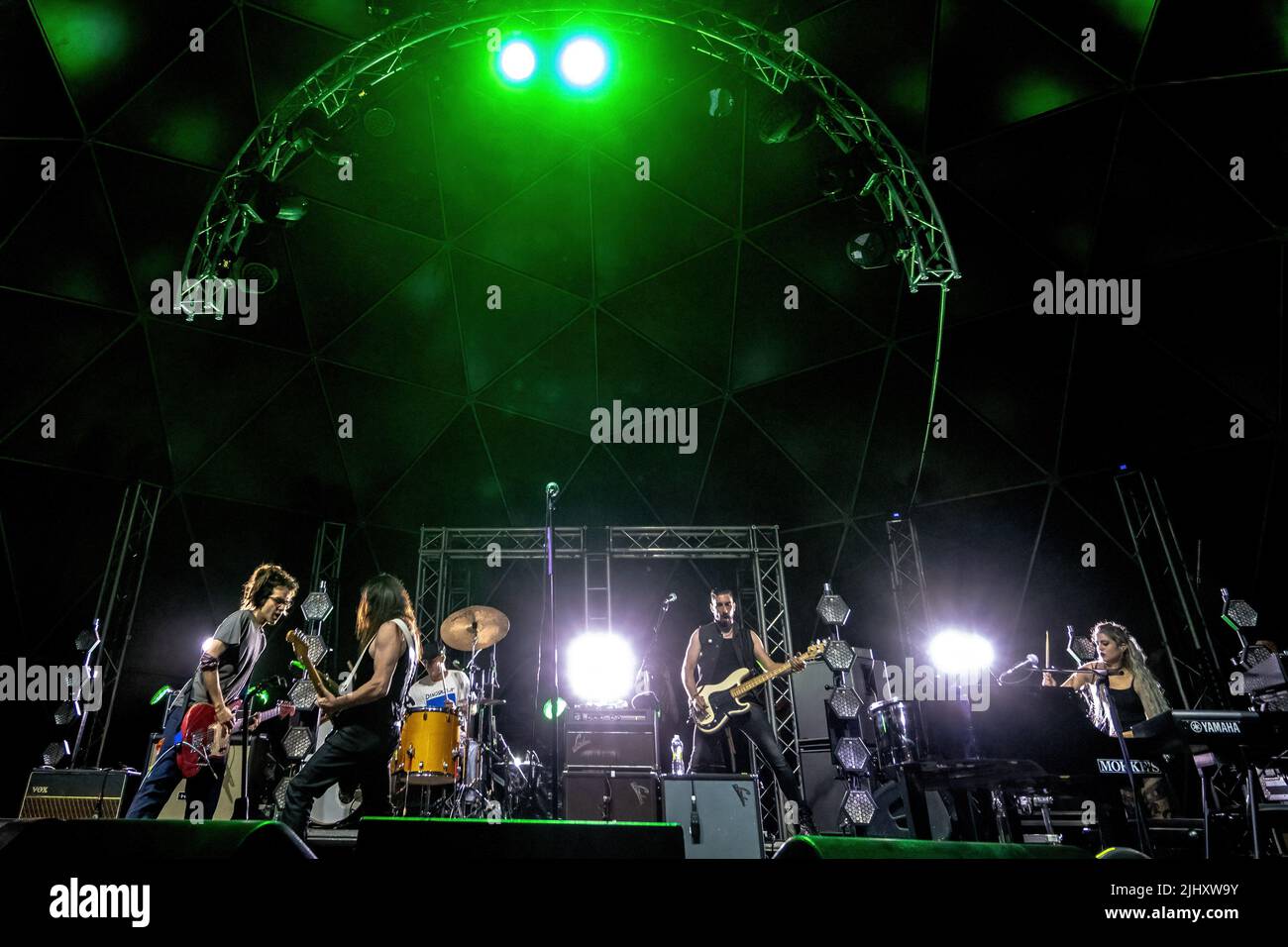 Roma, Italia. 19th luglio 2022. Concerto di cantante e cantautore italiano Manuel Agnelli al Festival di Villa Ada a Roma. (Foto di Claudio Enea/Pacific Press) Credit: Pacific Press Media Production Corp./Alamy Live News Foto Stock