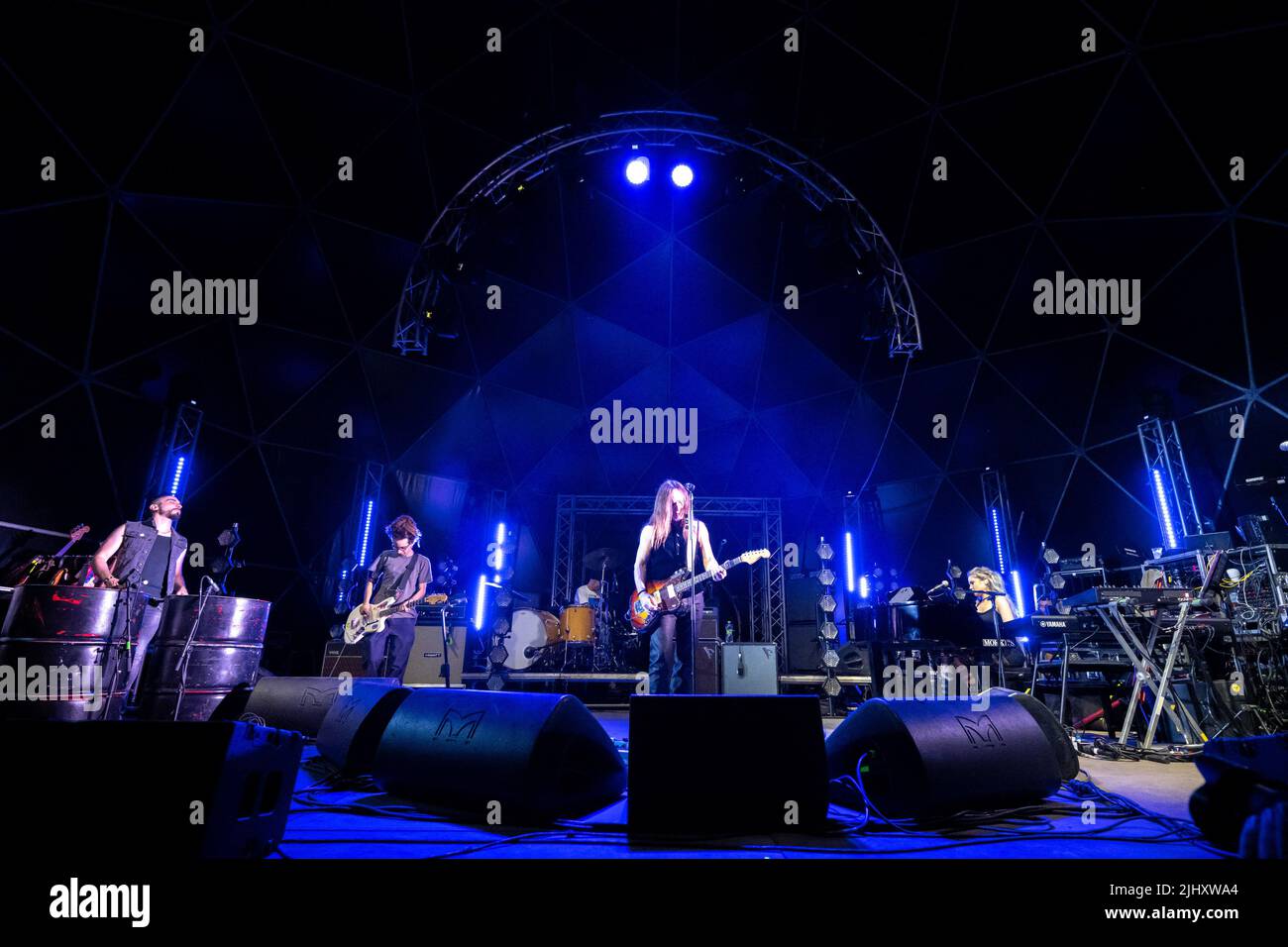 Roma, Italia. 19th luglio 2022. Concerto di cantante e cantautore italiano Manuel Agnelli al Festival di Villa Ada a Roma. (Foto di Claudio Enea/Pacific Press) Credit: Pacific Press Media Production Corp./Alamy Live News Foto Stock