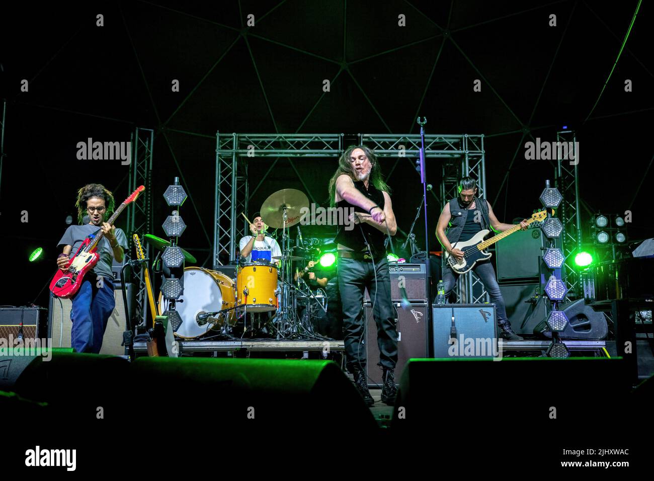 Roma, Italia. 19th luglio 2022. Concerto di cantante e cantautore italiano Manuel Agnelli al Festival di Villa Ada a Roma. (Foto di Claudio Enea/Pacific Press) Credit: Pacific Press Media Production Corp./Alamy Live News Foto Stock