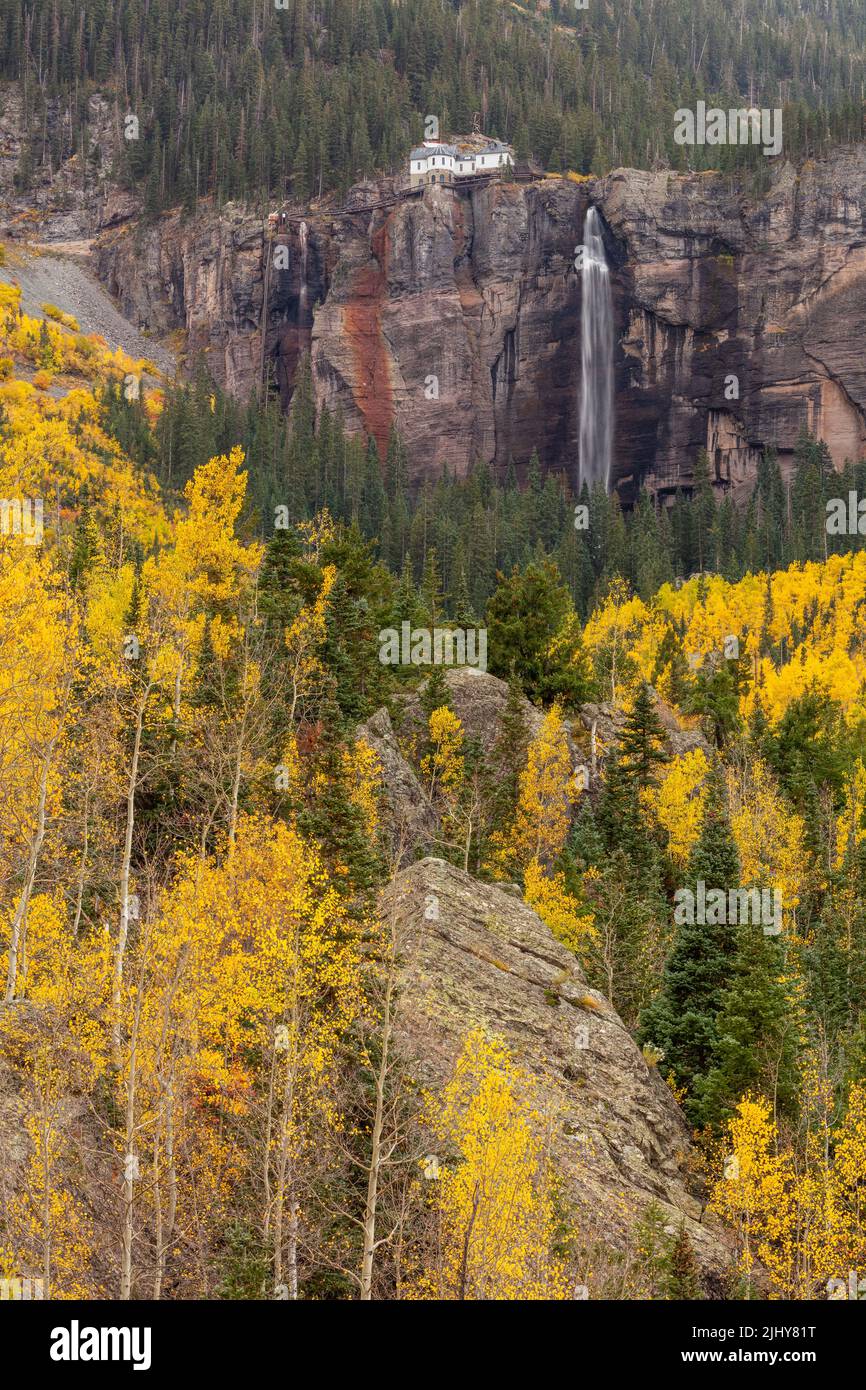 Bridal Veil Falls, Telluride, Colorado Foto Stock