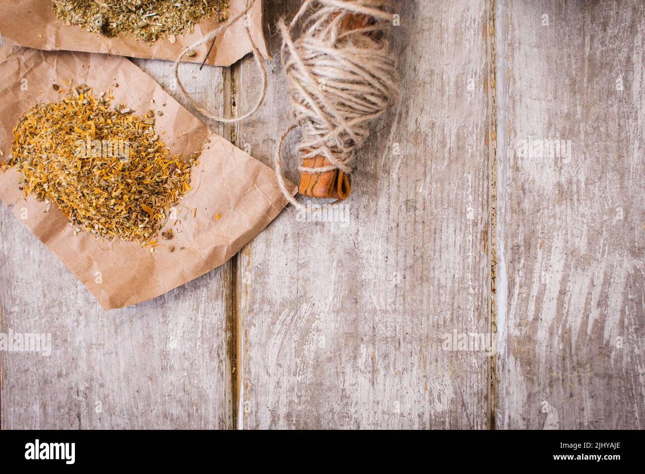 Sfondo di farmacia fatta in casa con spazio libero Foto Stock