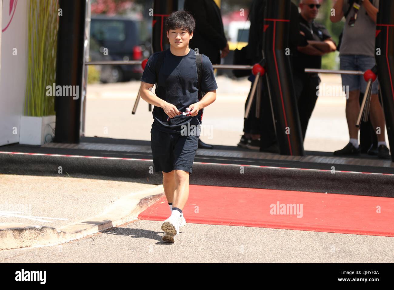 21st luglio 2022, circuito Paul Ricard, le Castellet, Marsiglia, Francia: Francese F1 Giovedi arrivi: Scuderia AlphaTauri, Yuki Tsunoda Foto Stock