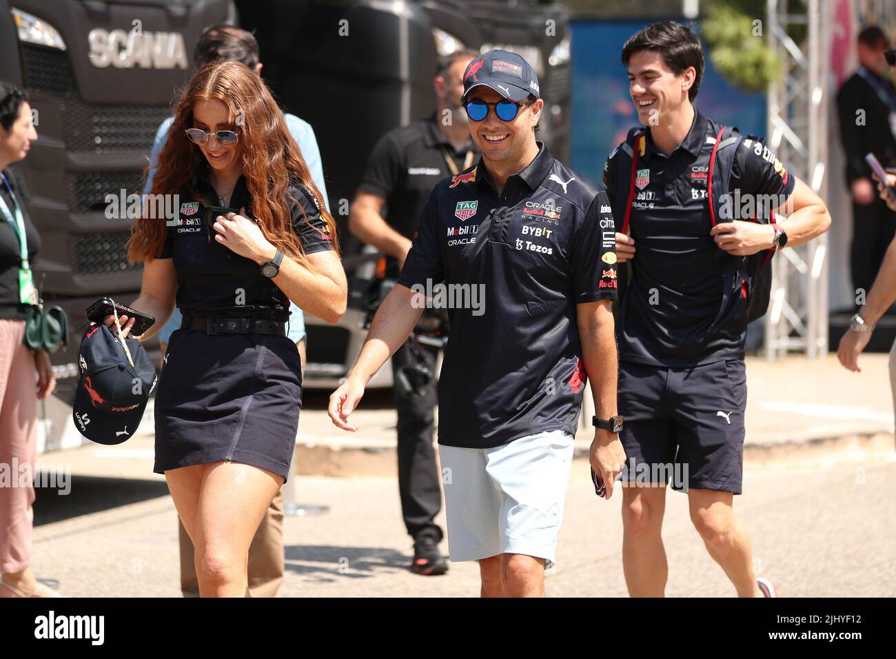 21st luglio 2022, circuito Paul Ricard, le Castellet, Marsiglia, Francia: Francese F1 Giovedi arrivi: Oracle Red Bull Racing, Sergio Perez Foto Stock