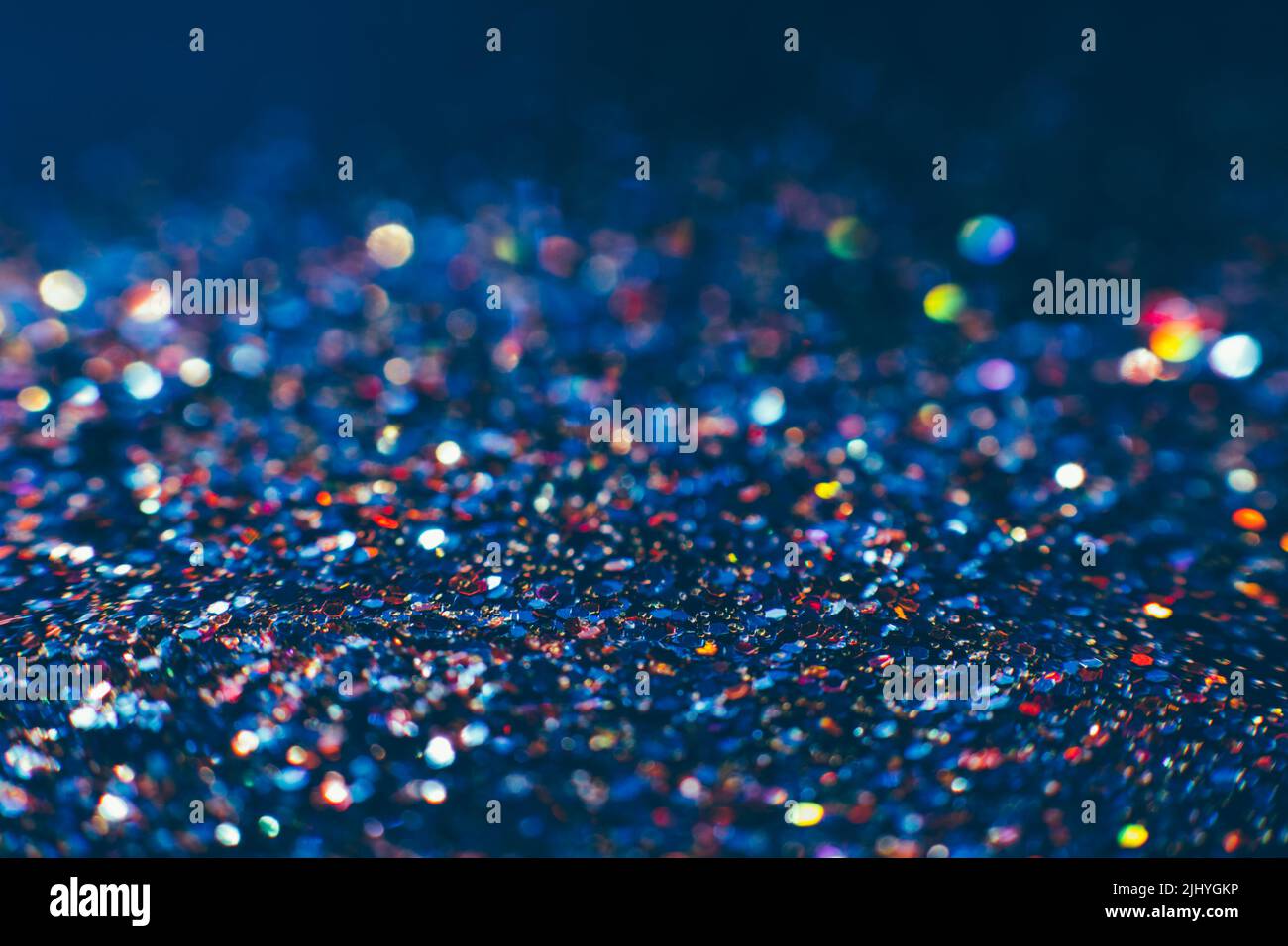 Astratto splendente glitter sfondo blu vacanza Foto Stock