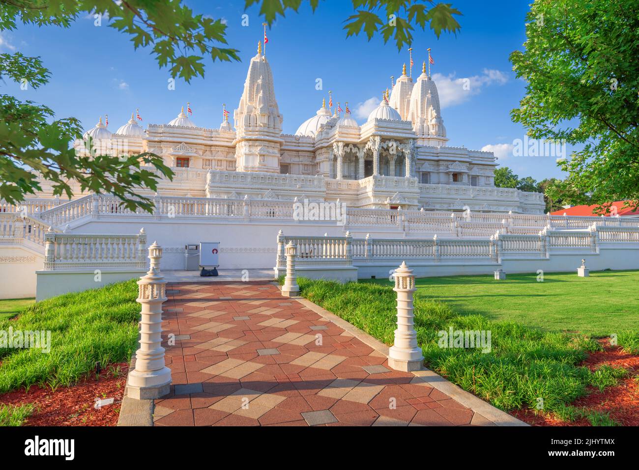 mandir Indù tradizionale, o luogo di culto ad Atlanta, Georgia, USA. Foto Stock