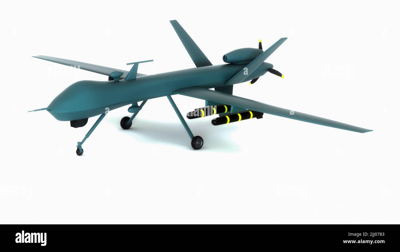 un drone militare (3d rendering) Foto Stock