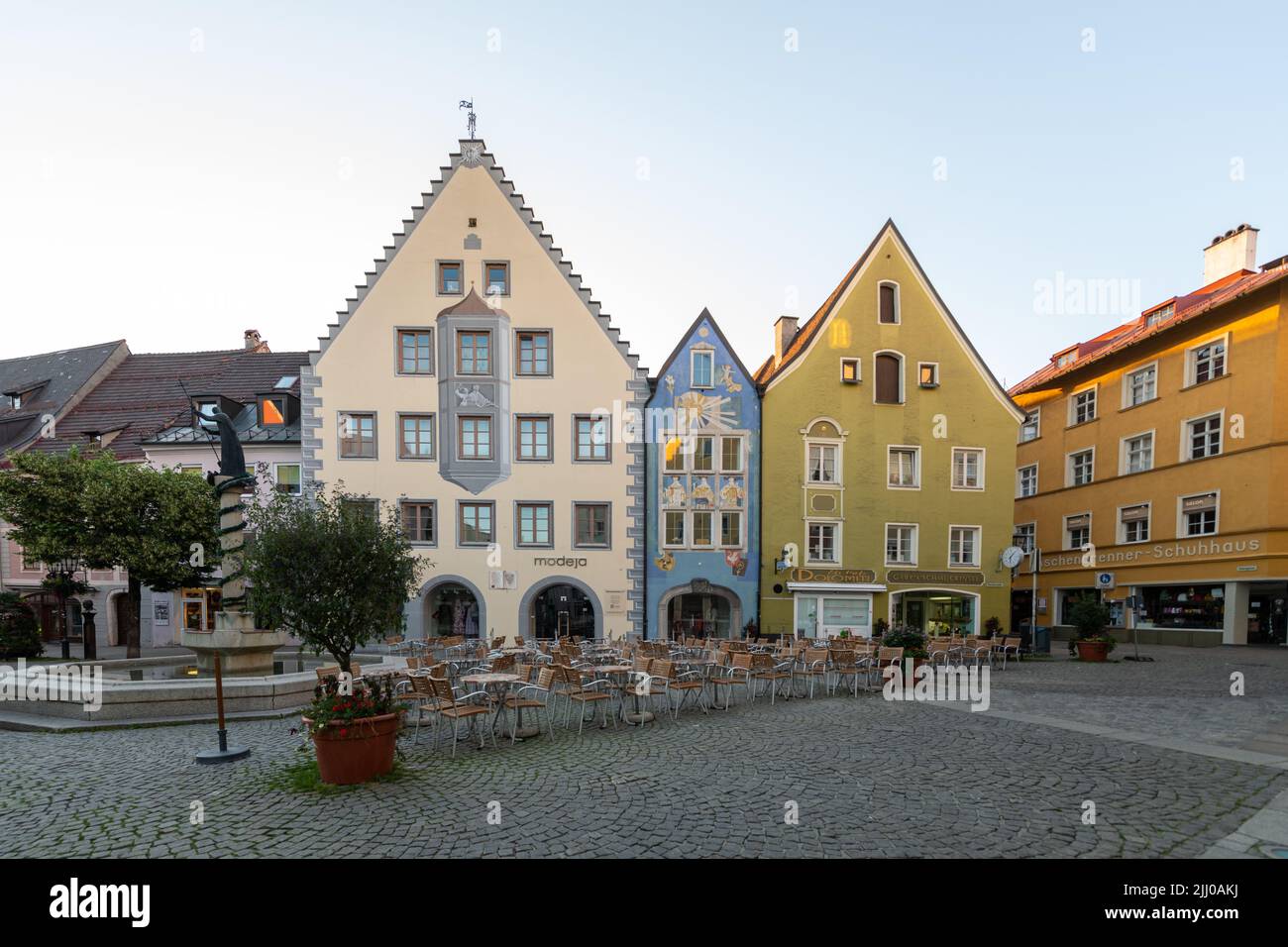 Füssen, Baviera, Germania città vecchia Foto Stock