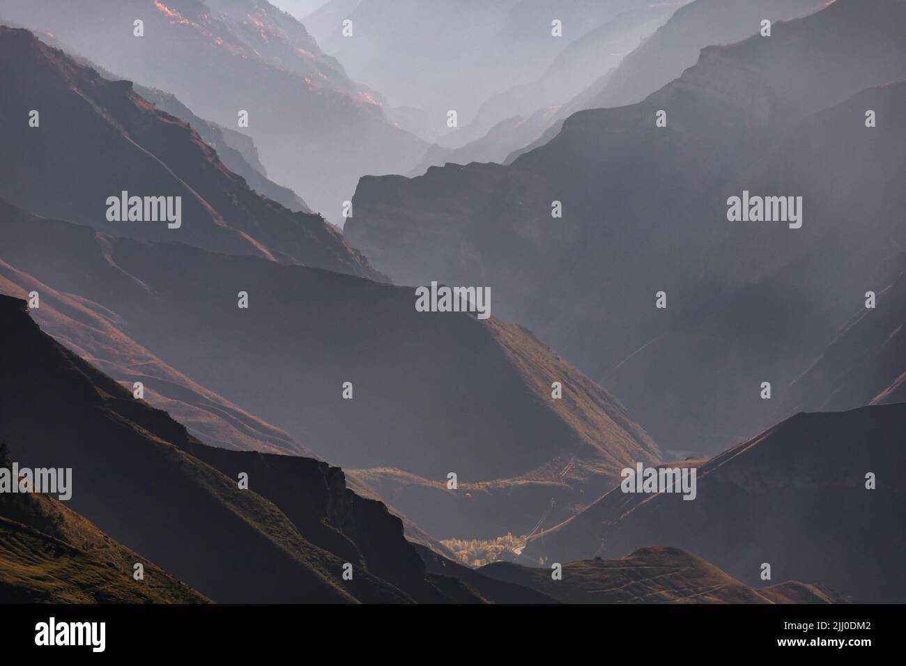 Paesaggio di montagna, Dagestan, Caucaso settentrionale Foto Stock