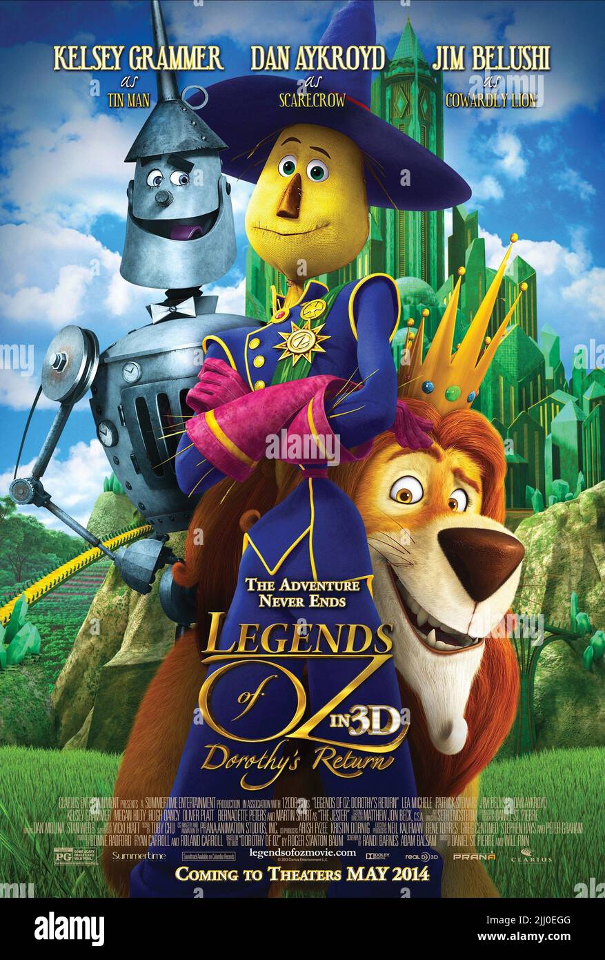 UOMO DI STAGNO, SCARECROW, POSTER DEL LEONE, LEGGENDE DI OZ: RITORNO DI DOROTHY, 2013 Foto Stock