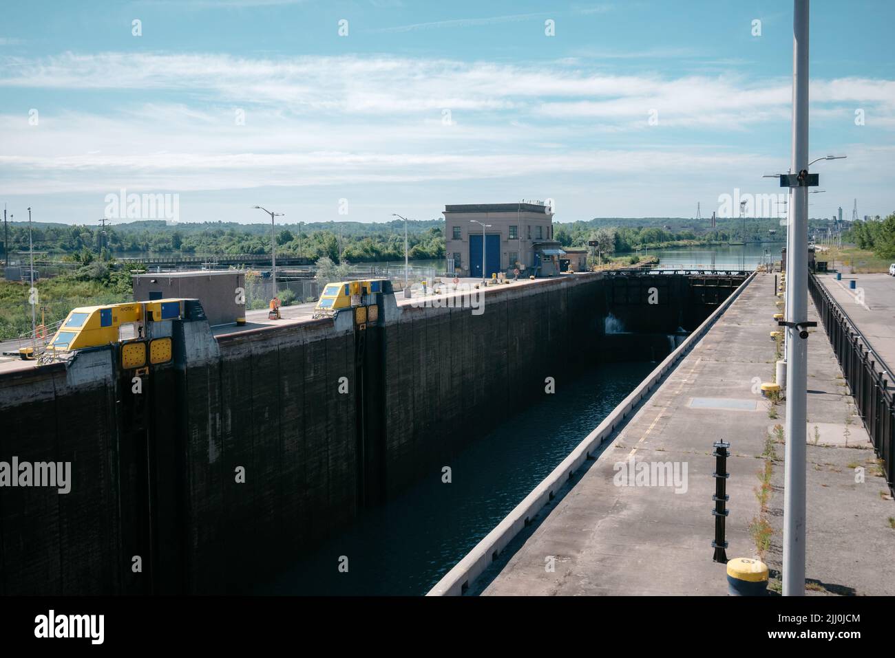Welland Canal Lock, St Catharines, Ontario, Canada Foto Stock