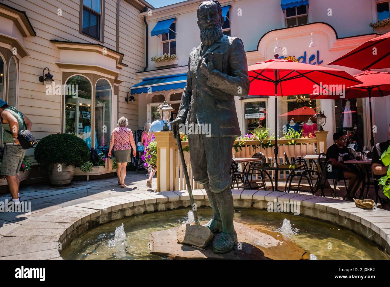 George Bernard Shaw Statua, Niagara sul lago, ontario, canada Foto Stock