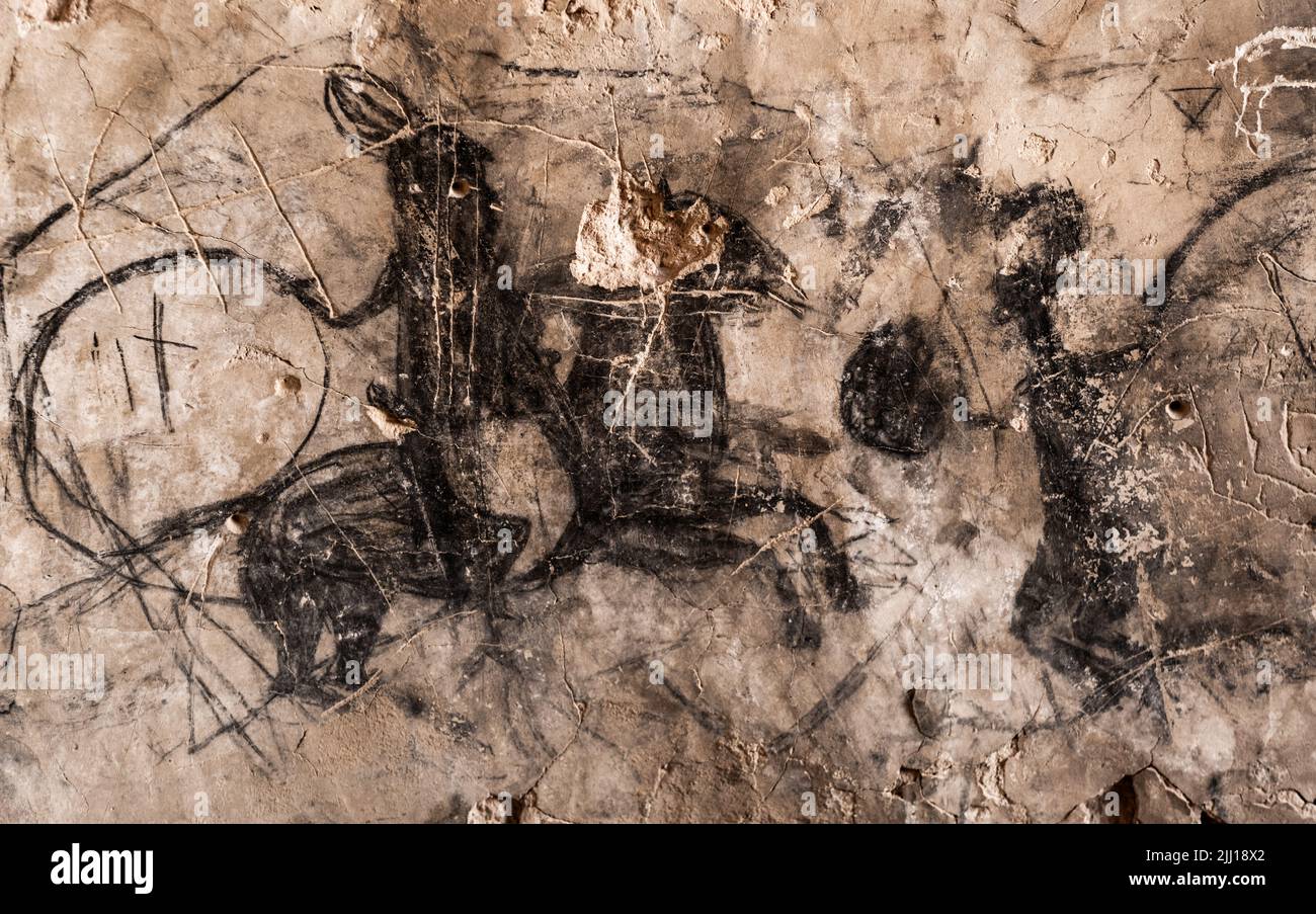 Verniciatura a carboncino in Cappadocia, Turchia Foto Stock