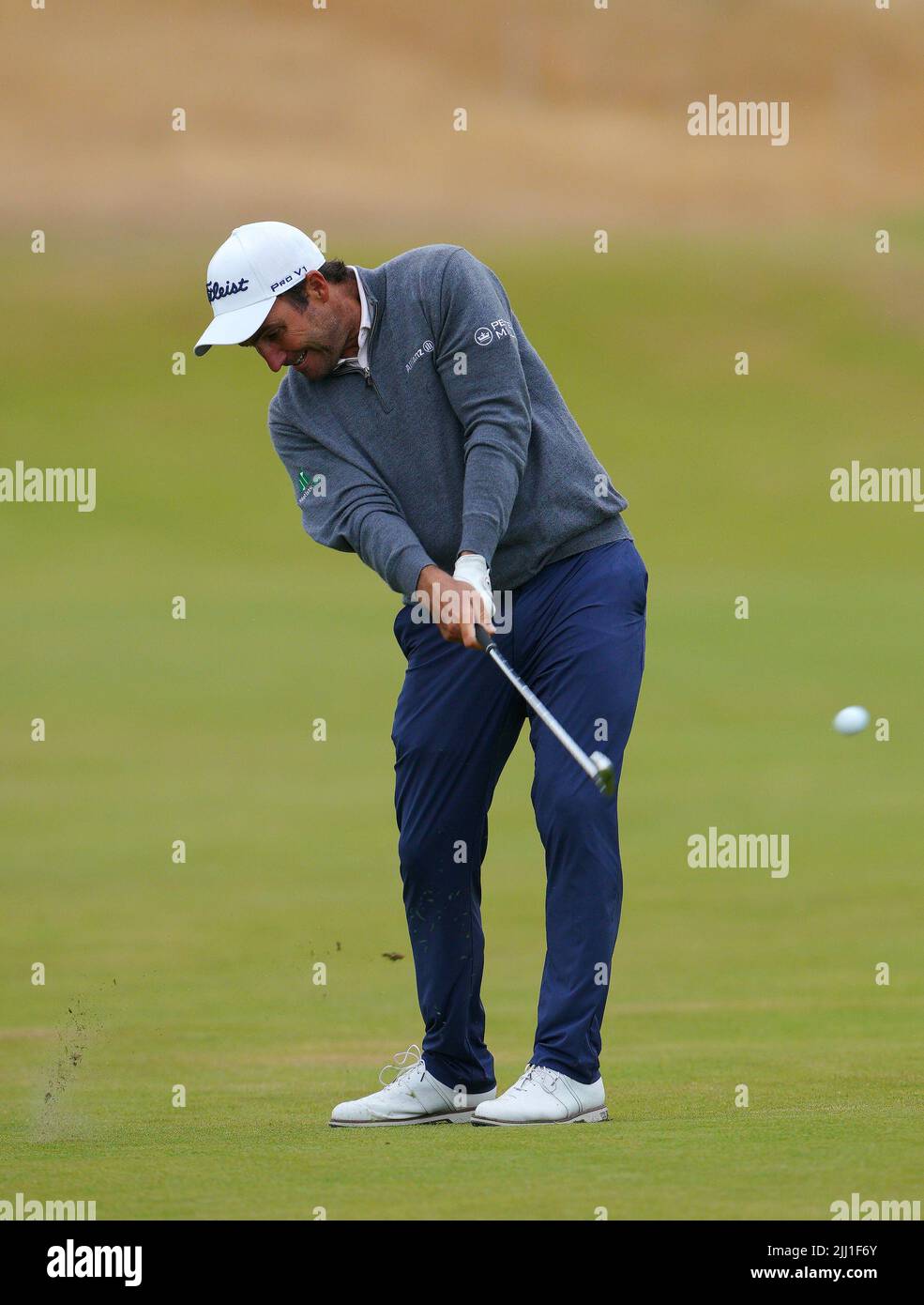 Eduardo Molinari il 11th durante il secondo giorno del Cazoo Open all'Hillside Golf Club di Southport. Data foto: Venerdì 22 luglio 2022. Foto Stock