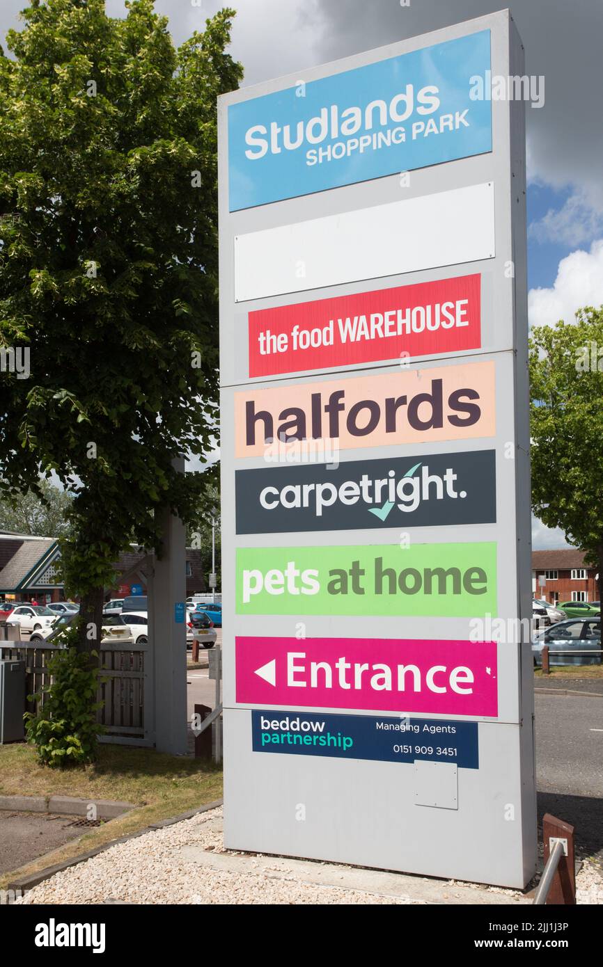 Studlands Retail Park, Newmarket, CB8 7SX Foto Stock Studlands Retail Park, Newmarket, CB8 7SX Foto Stock