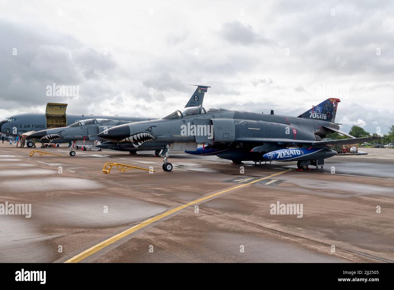 RAF Fairford, Gloucestershire, Regno Unito - Luglio 20 2019: Turkish Air Force F-4E Terminator 2020 Phantom visto al RIAT 2019 tenuto a RAF Fairford Foto Stock