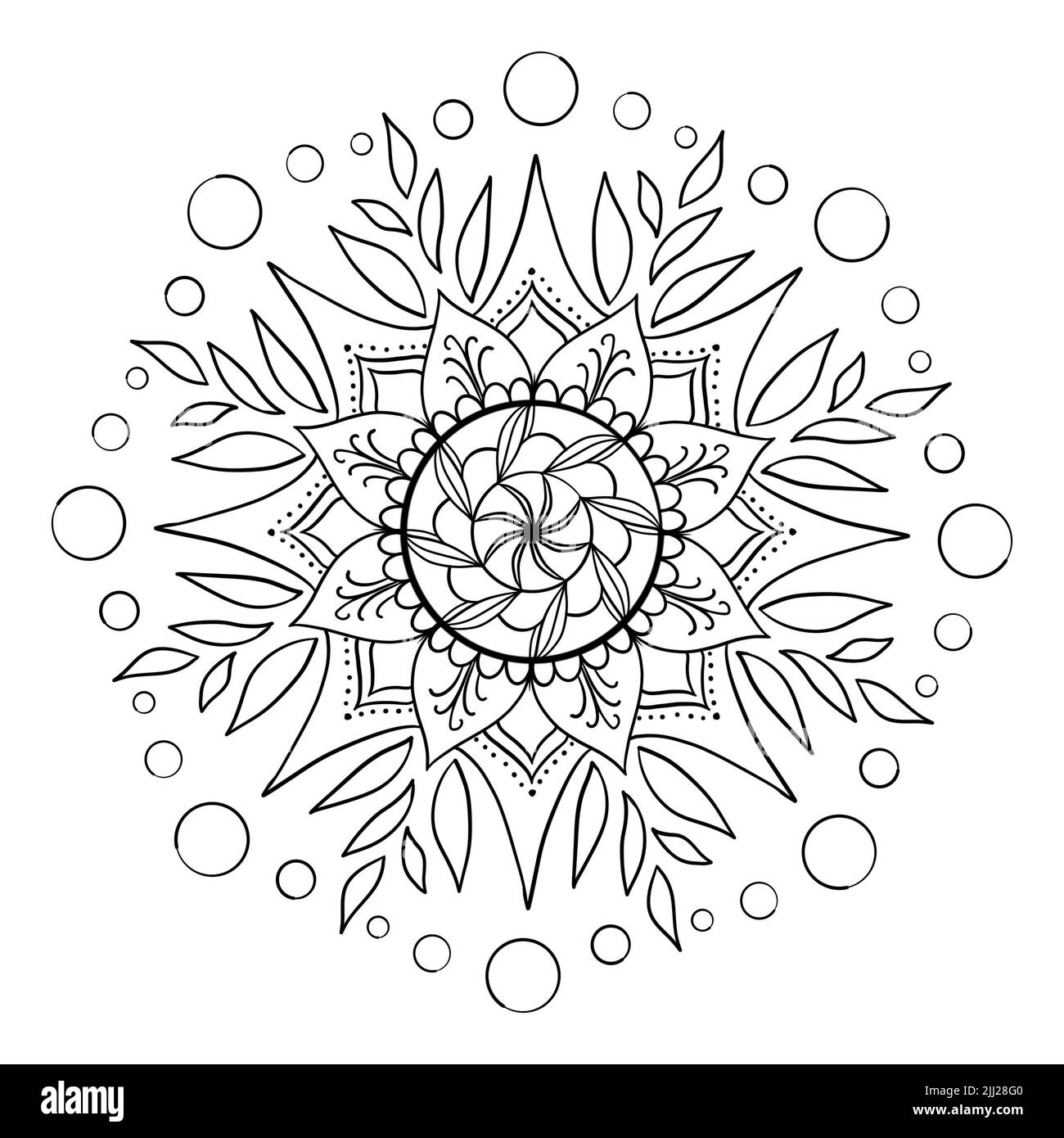 Mandalas modello geometrico, Mandala caldo, Rainbow Flower of Life with Lotus, Flower of Life in Lotus Foto Stock