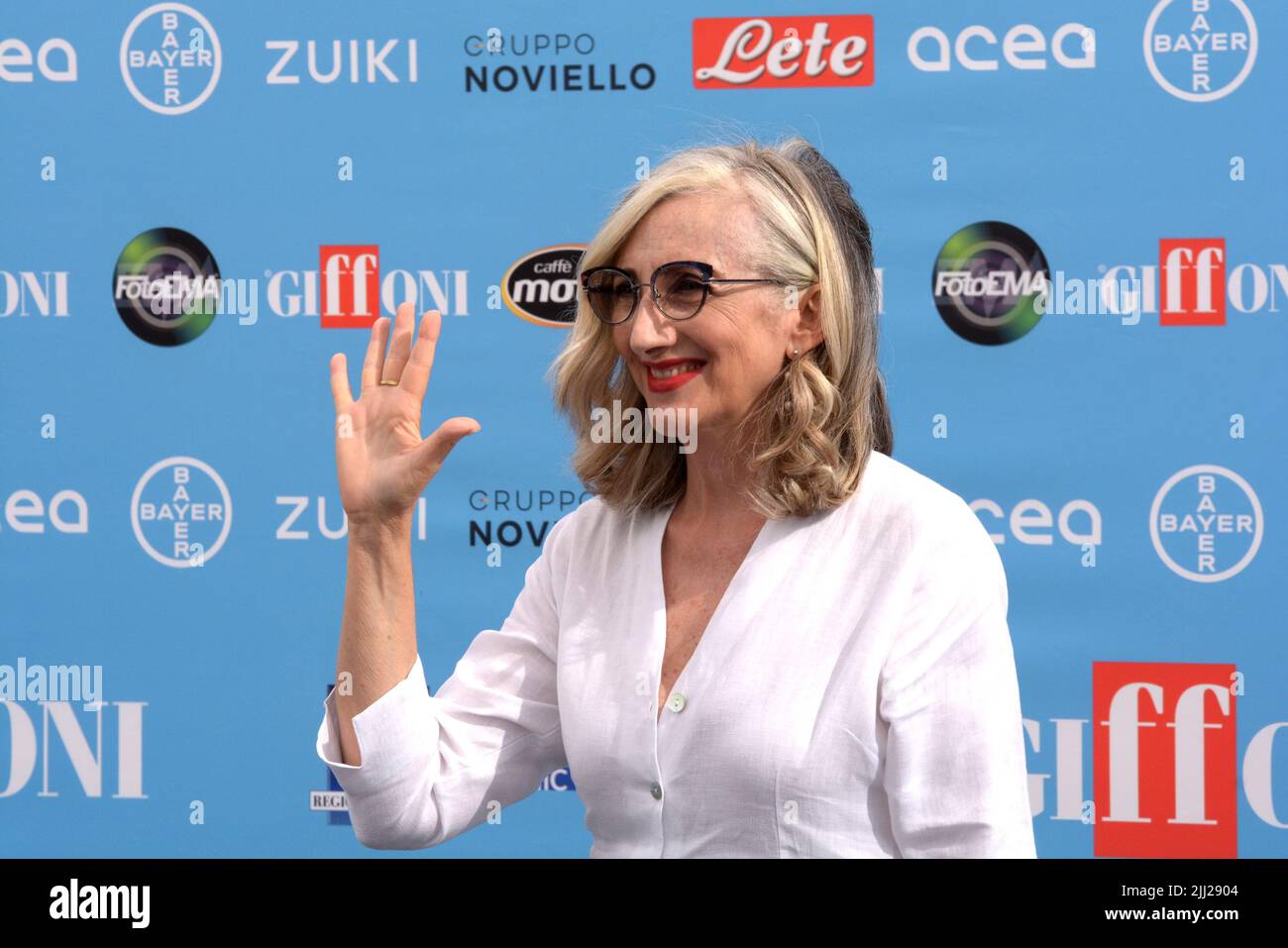 21 luglio 2022, GIFFONI VALLE PIANA, Italia: Lunetta Savino al Giffoni Film Festival di Giffoni Valle piana. (Credit Image: © Giovanni Lemba/Pacific Press via ZUMA Press Wire) Foto Stock