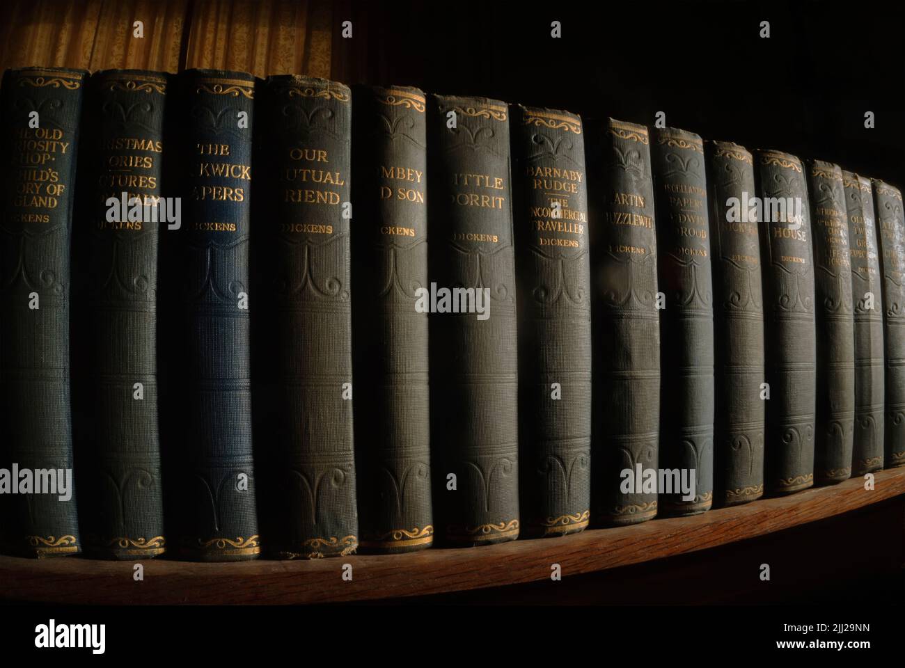 Gamma completa di libri Charles Dickens Foto Stock