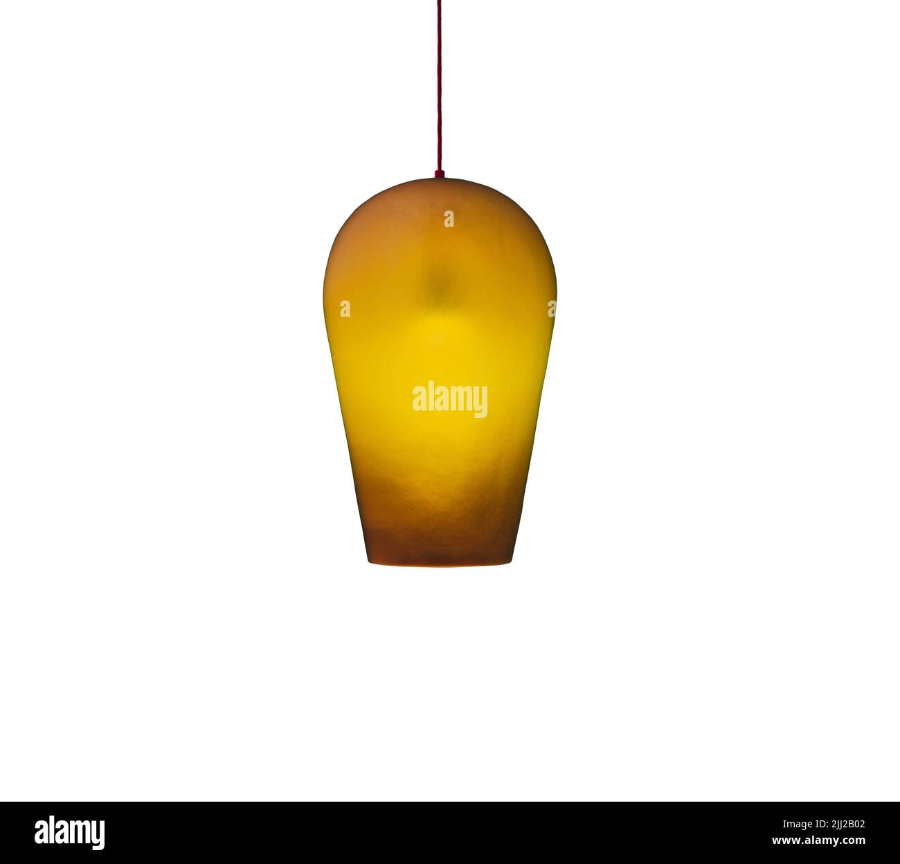 3D illustrazione sospensione illuminata gialla Tom Dixon lampada a sospensione Foto Stock