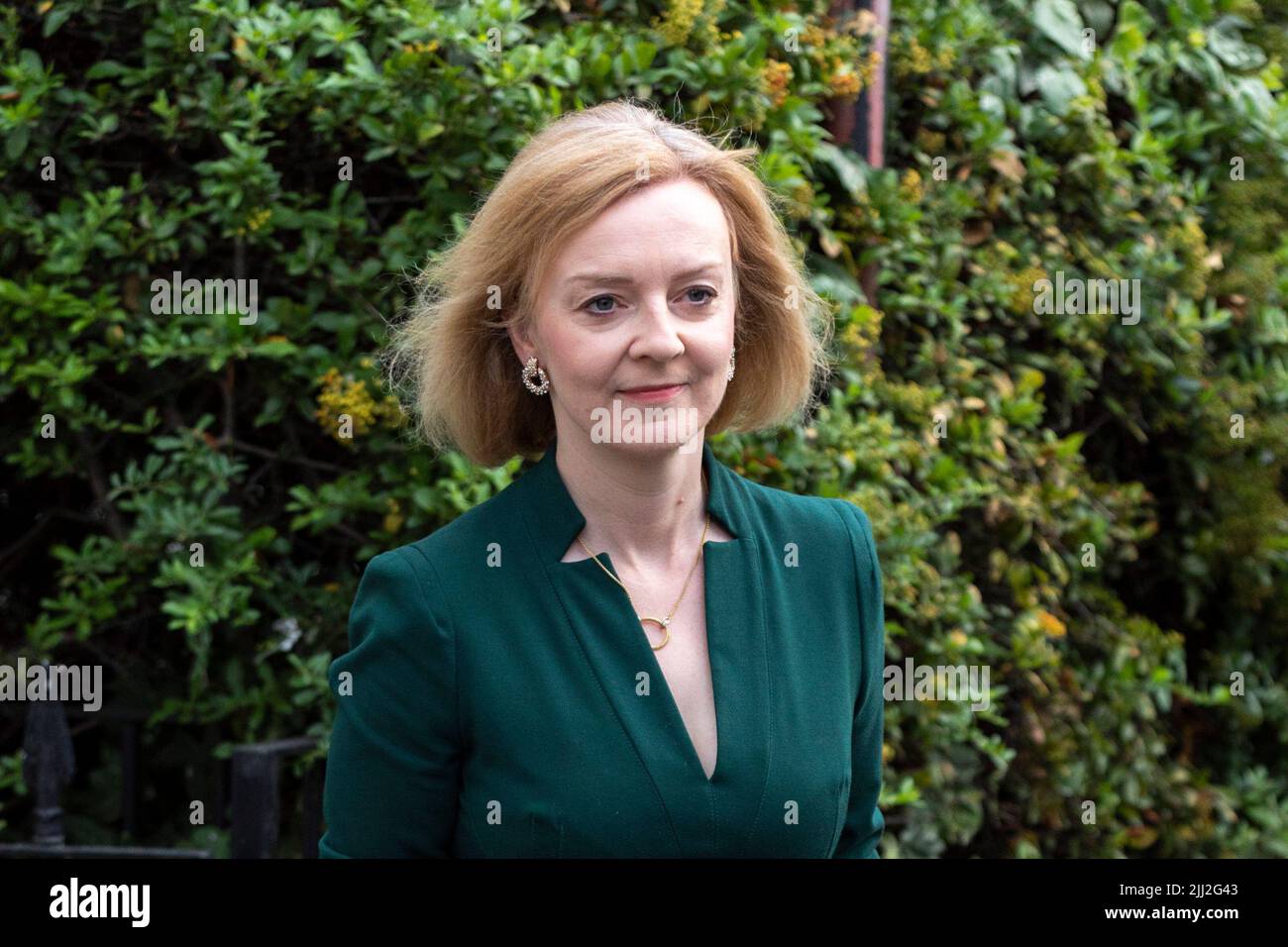 Tory Leadership spera Liz Truss lascia casa per lavoro questa mattina. Immagine scattata il 20th luglio 2022. © Belinda Jiao jiao.bilin@gmail.com 07598931257 Foto Stock
