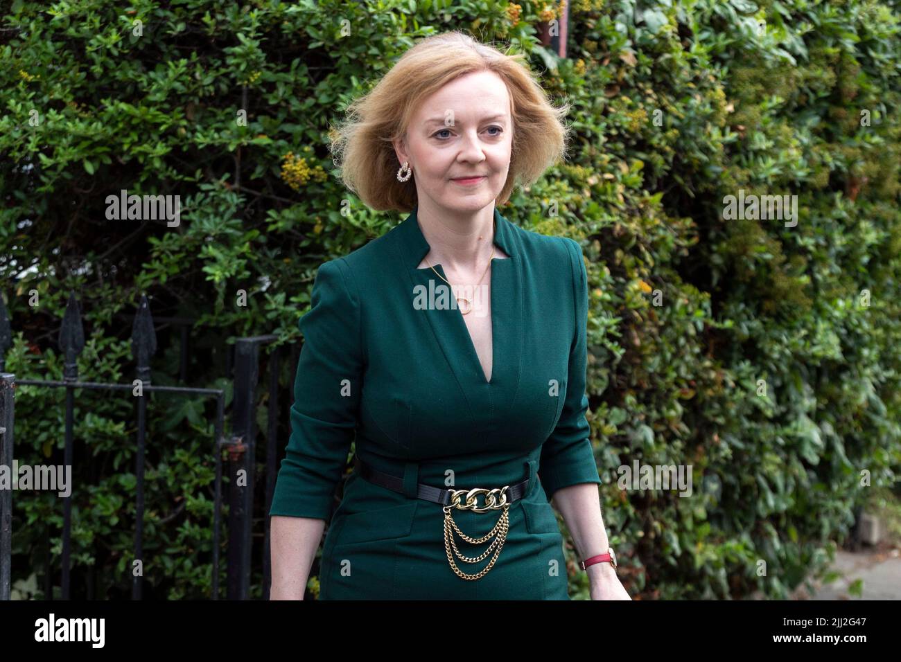 Tory Leadership spera Liz Truss lascia casa per lavoro questa mattina. Immagine scattata il 20th luglio 2022. © Belinda Jiao jiao.bilin@gmail.com 07598931257 Foto Stock