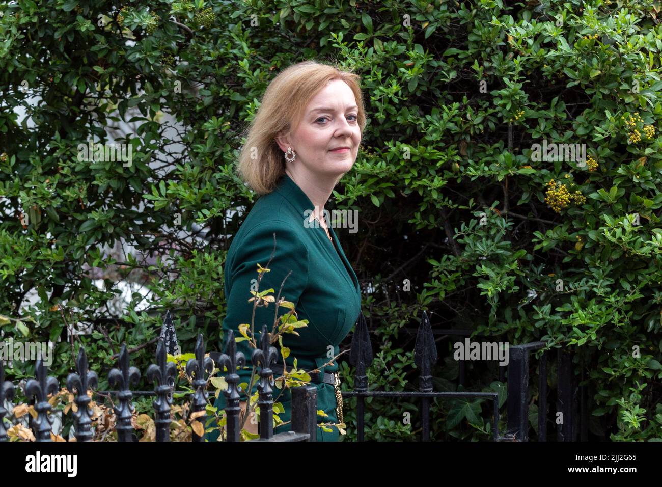 Tory Leadership spera Liz Truss lascia casa per lavoro questa mattina. Immagine scattata il 20th luglio 2022. © Belinda Jiao jiao.bilin@gmail.com 07598931257 Foto Stock