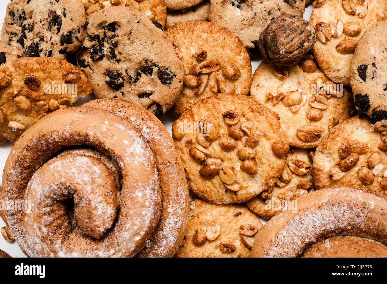 Sfondo culinario di pasticceria Foto Stock